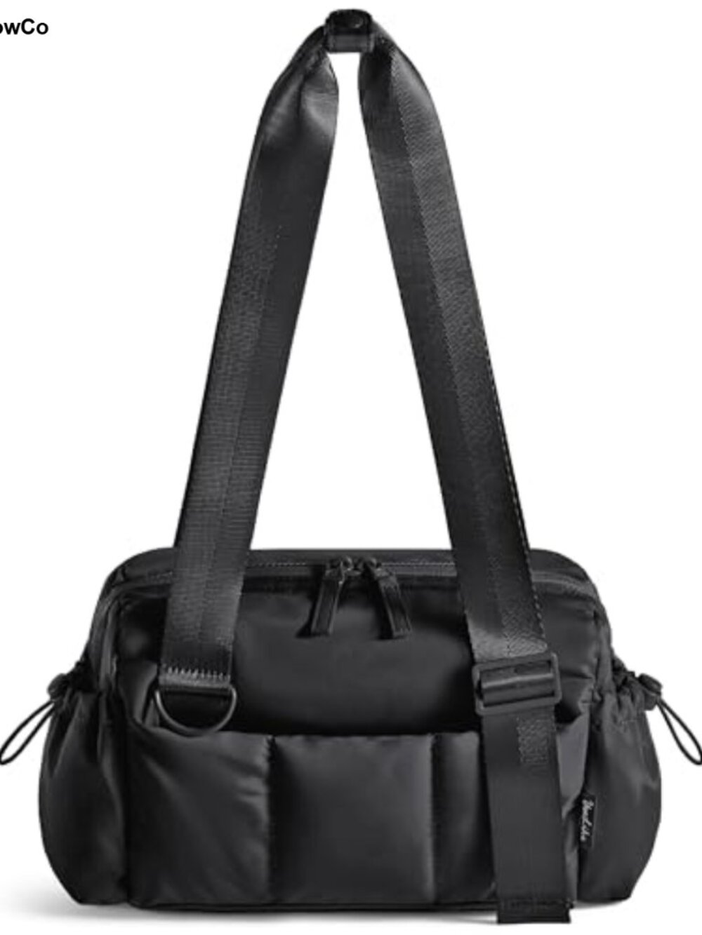 Quilted Puffer Mini Duffle Gym Bag for Women, 7L Travel Shoulder Bag with Wet
